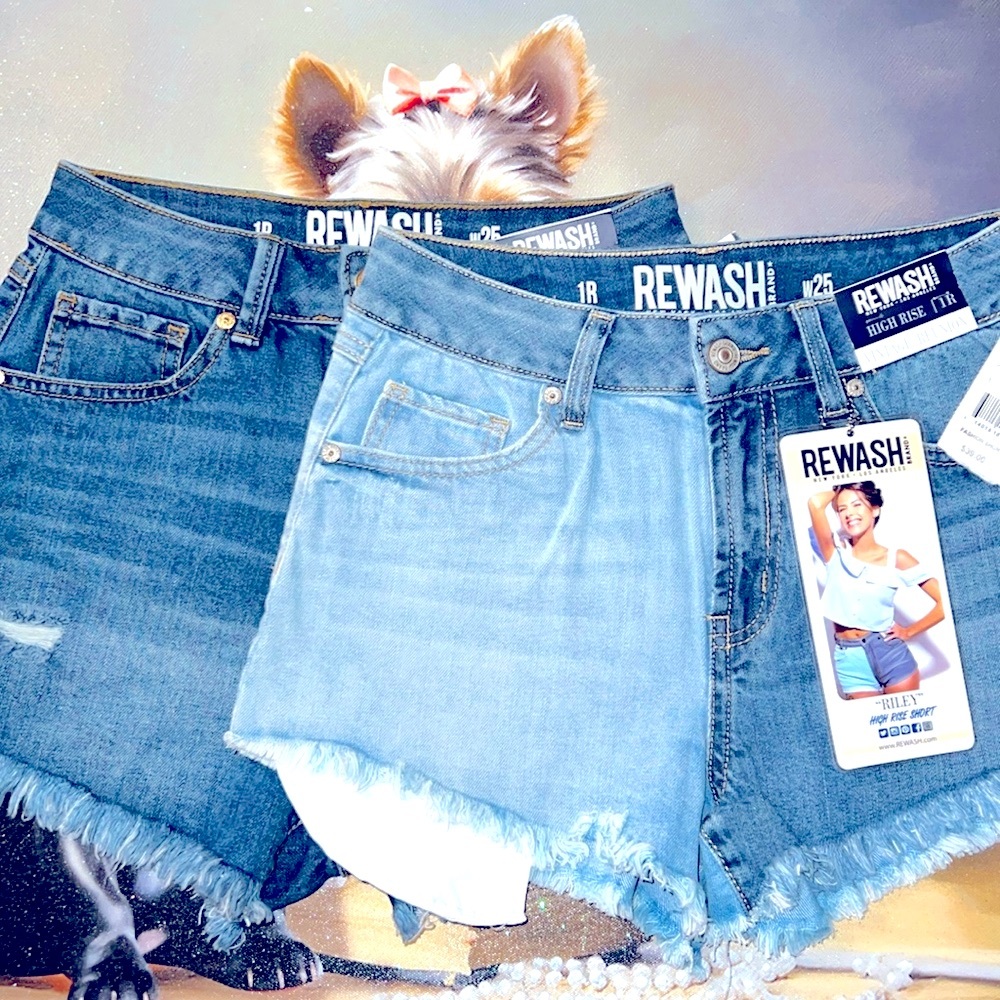 $15 Sale for Two Rewash jean shorts set size 1/w25